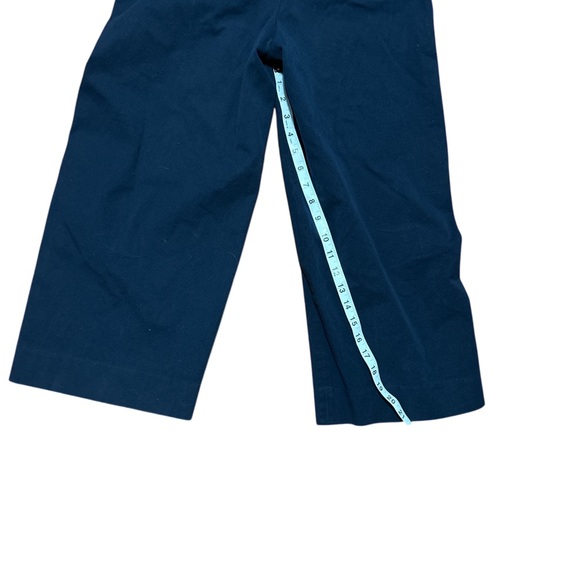 J.Crew Point Sur Navy Wide Leg Crop Pants Size 6P Petite High Rise - Picture 8 of 8